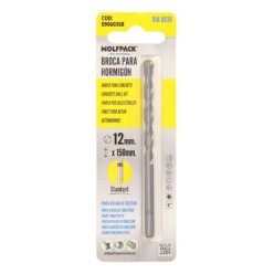 Broca Widia Piedra / Hormigón Ø 10 mm, Din 8039 Punta de Tungsteno,