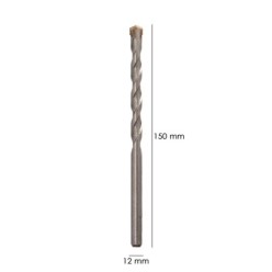 Broca Widia Piedra / Hormigón Ø 12 mm, Din 8039 Punta de Tungsteno,