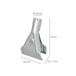 Garra Para Cepillo Barrendero, Mango Ø 28 mm, para Cepillos De 55 A 70 mm, Soporte Cepillo Barrendero,