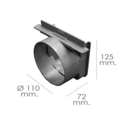 Tapa Para Canaleta Garaje Con Salida Ø 110 mm,