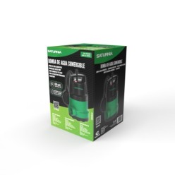 Bomba Aguas Limpias Sumergible 450W, 8,000 lts/hora, Profundidad 5 Mts, Elevación 5,5 mts,