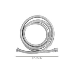 Flexo / Manguera Ducha Extensible Acero Inoxidable 1,7 a 2 Metros Accesorios de Latón, Flexible, Resistente a Torceduras,