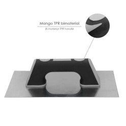 Llana Profesional Acero Inoxidable Mango Polipropileno Acabado Liso 300x150mm,