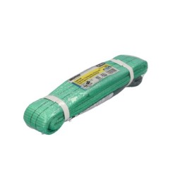Eslinga Plana Doble Banda 2,000 Kg, Factor Seguridad 7:1, Longitud: 2 Metros Ancho 6 cm, 100% Poliester, Color Verde