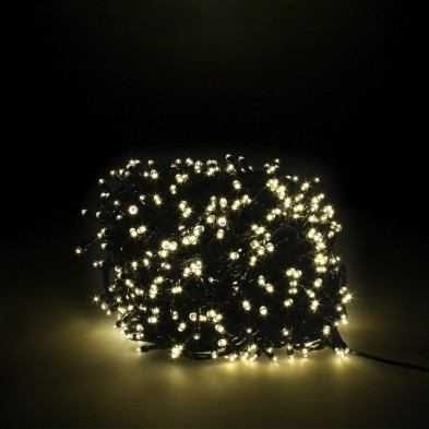 Guirnalda Luces Navidad 500 Leds Color Blanco Calido, Luz Navidad Interiores y Exteriores Ip44