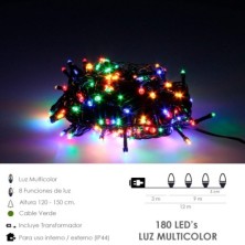 Guirnalda Luces Navidad 500 Leds Multicolor, Luz navidad interiores y exteriores IP44