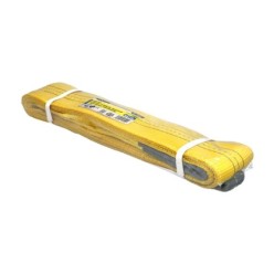 Eslinga Plana Doble Banda 3,000 Kg, Factor Seguridad 7:1, Longitud: 3 Metros Ancho 9 cm, 100% Poliester, Color Amarilla