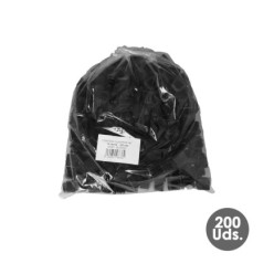 Contera Interior Plastico Cuadrada 16x16 mm, Color Negro, Bolsa 200 Unidades, Contera Mesa, Silla, Muebles, Estanteria