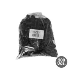 Contera Interior Plastico Cuadrada 20x20 mm, Color Negro, Bolsa 200 Unidades, Contera Mesa, Silla, Muebles, Estanteria