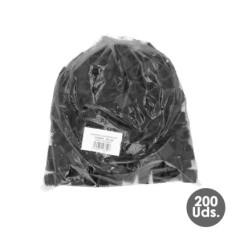 Contera Interior Plastico Cuadrada 25x25 mm, Color Negro, Bolsa 200 Unidades, Contera Mesa, Silla, Muebles, Estanteria
