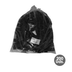 Contera Interior Plastico Cuadrada 30x30 mm, Color Negro, Bolsa 200 Unidades, Contera Mesa, Silla, Muebles, Estanteria