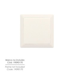 Interruptor Conmutador Cruzado (Mecanismo) Interruptor Pared, Bastidor Metalico, Interruptor Luz, Pulsador, Color Blanco