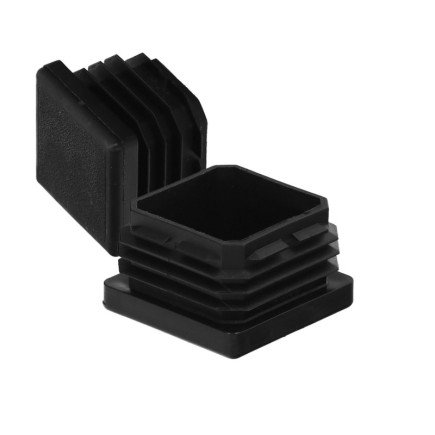 Contera Interior Plastico Cuadrada 40x40 mm, Color Negro, Bolsa 100 Unidades, Contera Mesa, Silla, Muebles, Estanteria