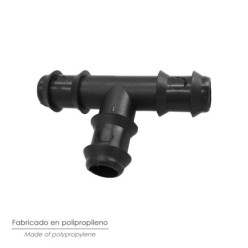 Te Simple Para Tuberias Goteo Ø 16 mm, (Bolsa 100 Piezas) Riego Por Goteo, Microaspersión, Riego Por Nebulizacion