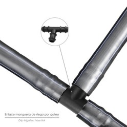 Te Simple Para Tuberias Goteo Ø 16 mm, (Bolsa 100 Piezas) Riego Por Goteo, Microaspersión, Riego Por Nebulizacion