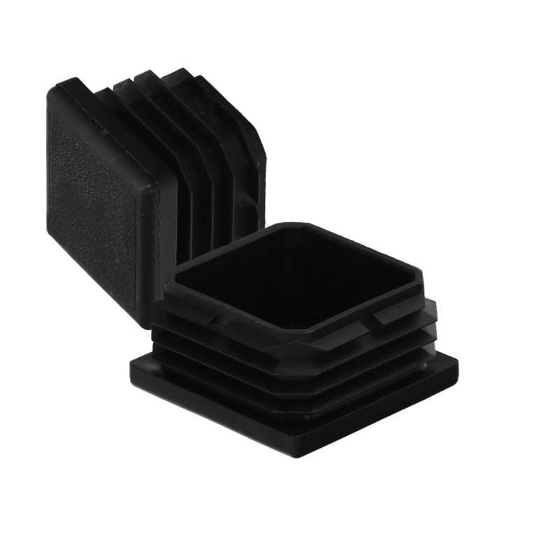 Contera Interior Plastico Cuadrada 50x50 mm, Color Negro, Bolsa 100 Unidades, Contera Mesa, Silla, Muebles, Estanteria