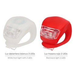 Kit Luces Led Bicicleta 2 Luces Basic, LED para bici, Luz para patin, Luz de posición, Luces bicicleta, LEDs bicicleta