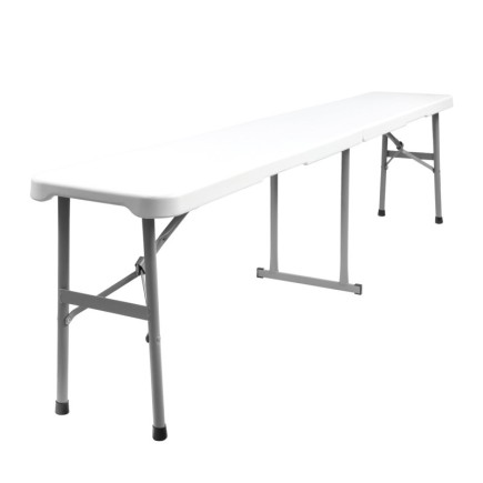 Banco Plegable Multifuncional, Portatil, Resistente,Multiusos 183x28x44 cm, Color Blanco