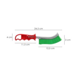 Cepillo Manual P,V,C, Mango De Plástico Rojo Multifuncional Resistente y Duradero