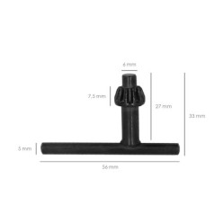 Llave Portabrocas Para Taladro Ø 10 mm, llave De Repuesto Para Taladro Universal, Llave De Mandril