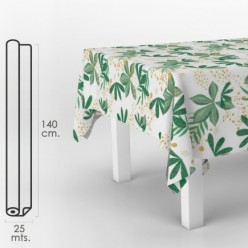 Mantel Hule Impermeable Antimanchas Primavera PVC 140 cm, x 20 metros, Recortable Uso Interior y Exterior