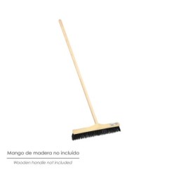 Cepillo Barrendero Industrial Fibra Rigida PVC, Soporte Polipropileno 50 cm, (Sin Mango)