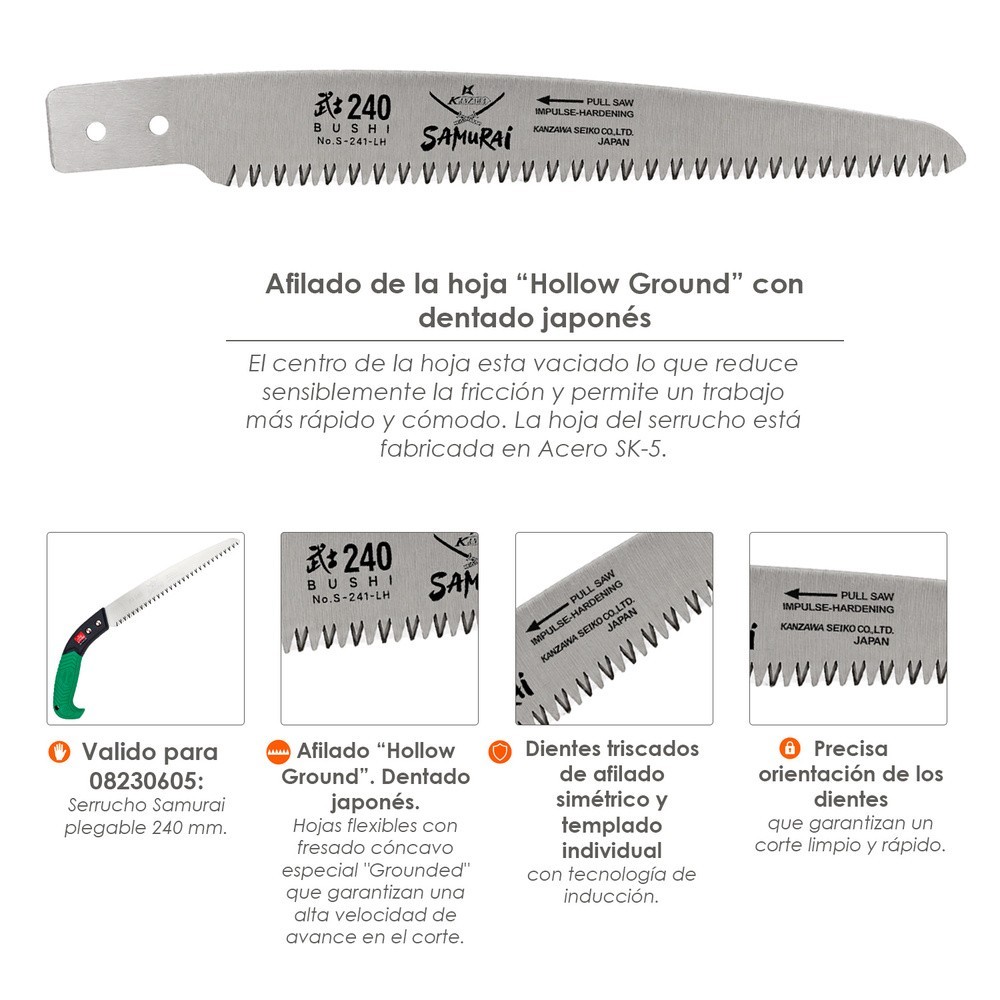 Hoja Recambio Serrucho Samurai JS 240 mm, al por Mayor | Almacén de Ferretería