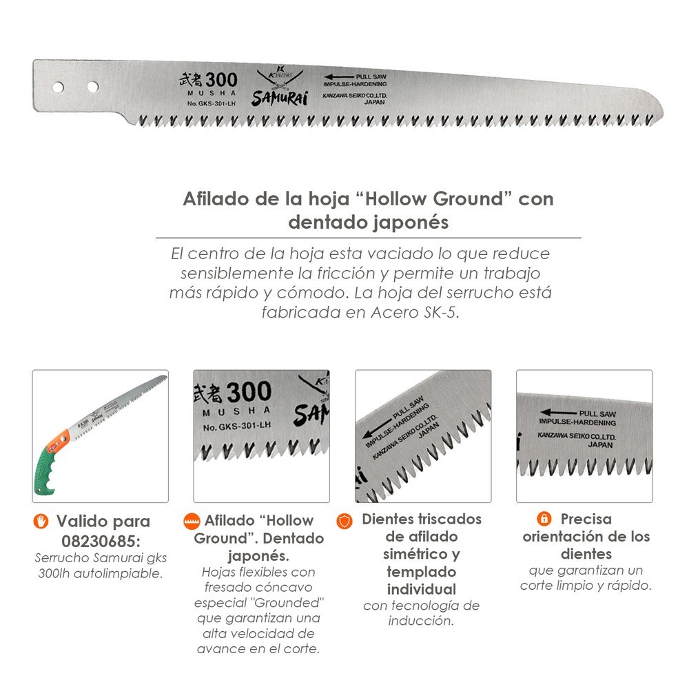 Hoja Recambio Serrucho Samurai GKS 300 L al por Mayor | Almacén de Ferretería