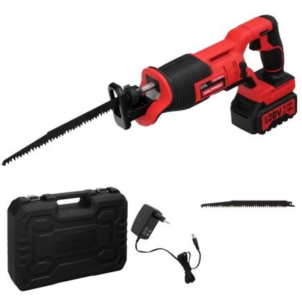 Sierra De Sable 20 V, Bateria 4 Ah, Cambio Rapido de Hoja, Madera 100 mm, / Acero 6 mm,