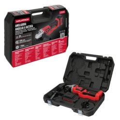 Amoladora A Bateria 20 Volt, Con Bateria 4,0 Ah, Ø 115 mm, 7,000 R,P,M, Mango 3 Posiciones Eje M14 Protector Disco Ajustable