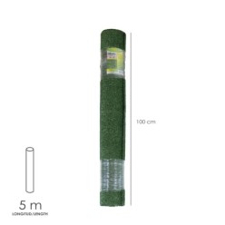 Cesped Artificial 7 mm, Rollo 1x5 metros, Césped Moqueta Para Interior y Exterior, Jardín, Terraza, Balcón, Uso Domestico