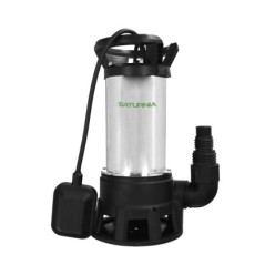Bomba Aguas Sucias Sumergible Inoxidable 1,300 W, 25,000 lts/hora, Profundidad 7 Mts, Elevación 11 mts, Particulas max, Ø 38 mm,