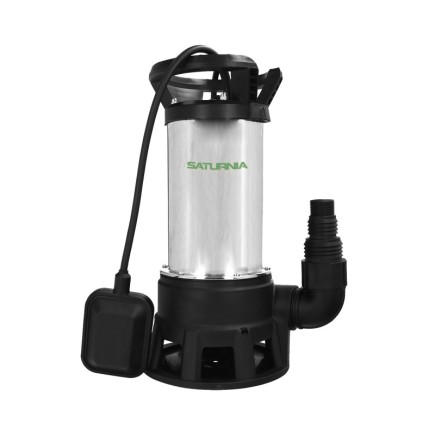 Bomba Aguas Sucias Sumergible Inoxidable 1,300 W, 25,000 lts/hora, Profundidad 7 Mts, Elevación 11 mts, Particulas max, Ø 38 mm,