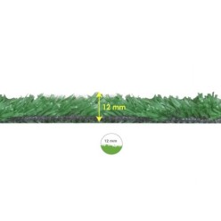 Cesped Artificial 12 mm, Rollo 2x25 metros, Césped Moqueta Para Interior y Exterior, Jardín, Terraza, Balcón, Uso Domestico