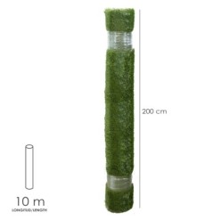 Cesped Artificial 20 mm, Rollo 2x10 metros, Césped Moqueta Para Interior y Exterior, Jardín, Terraza, Balcón, Uso Domestico