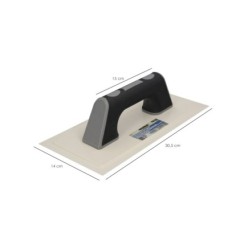 Llana / Talocha Con Mango de Plastico ABS Borde Flexible, Especial Lechadas, Base 280x140 mm, Mango Ligero y Ergonomico