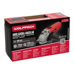 Amoladora Angular 900 Watt, Disco Ø 125 mm, 11,000 R,P,M, Mango 3 Posiciones Eje M14 Protector Disco Ajustable, Anti arranque