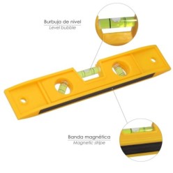 Nivel Burbuja Plastico, Base Magnetica 230 mm,