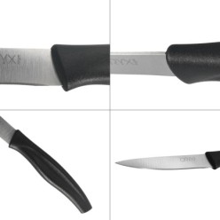 Cuchillo Nuuk Mondador Hoja Acero Inoxidable 9 cm, Negro (1 Unidad)