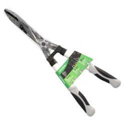 Tijeras Podar Setos 2 Manos Aluminio 63 cm, Hojas Acero Antiadherente, Mango TPR, Ajuste Corte