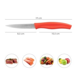 Cuchillo Nuuk Mondador Hoja Acero Inoxidable 9 cm, Rojo (1 Unidad)
