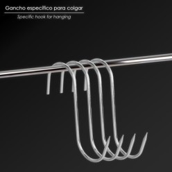 Gancho Carnicero Inoxidable Nº 1 de 4 x 100mm, Gancho Para Productos Carnicos,
