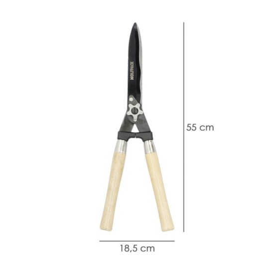 Tijeras Podar Setos 2 Manos Mangos Madera 54 cm, Hojas Acero Antiadherente, Ajuste Corte al por Mayor | Almacén de Ferretería