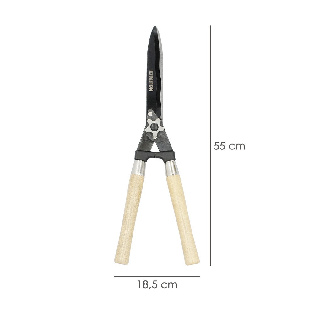 Tijeras Podar Setos 2 Manos Mangos Madera 54 cm, Hojas Acero Antiadherente, Ajuste Corte al por Mayor | Almacén de Ferretería