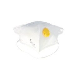 Mascarilla Respiratoria FFP2 Con Valvula, Plegable (20 Unidades) Envasadas Individualmente