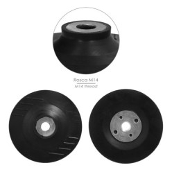 Plato Amoladora Nylon Ø 115 mm, Con Rosca M14, Disco Plástico Para Bonete