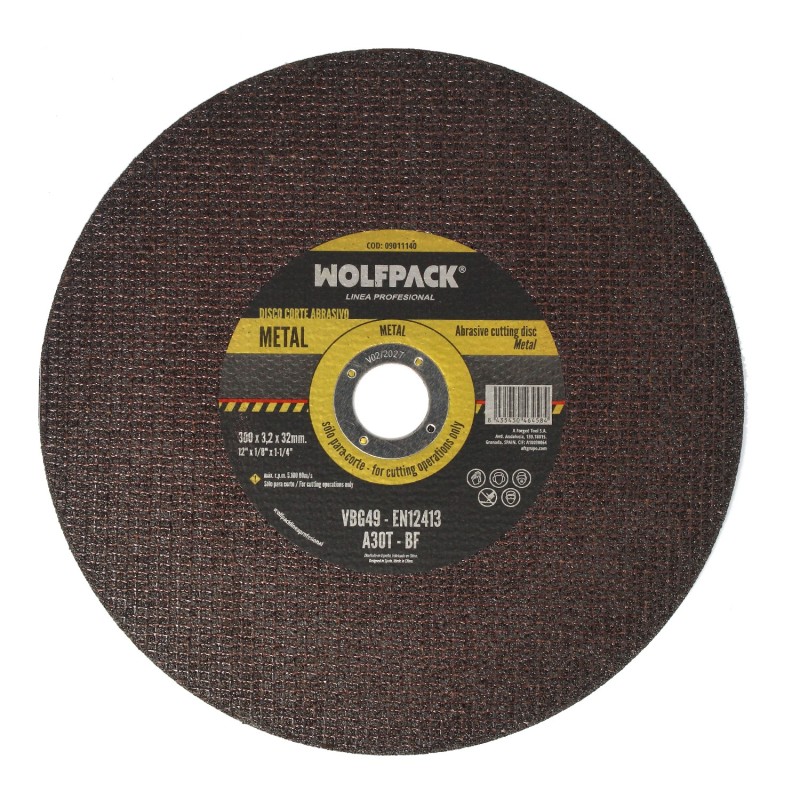 Disco Corte Abrasivo  Metal Ø 300 x Ø 32 mm, Espesor 3,2 mm, Disco Radial / Amoladora Universal Con Todas Las Amoladoras