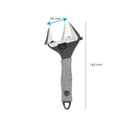 Llave Ajustable Gran Apertura Compact, Cromo Vanadio 6" Llave Inglesa, Llave De Expansion, Llave Gran Apertura