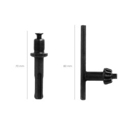 Adaptador Martillo SDS Plus A Portabrocas Ø 13 mm,mm, porta Brocas Con Llave, Adaptador Sds, Sds A Brocas