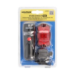 Kit Luces Led Delantera y Trasera Para Bicicleta / Patinete, Funcionamiento a Pilas,